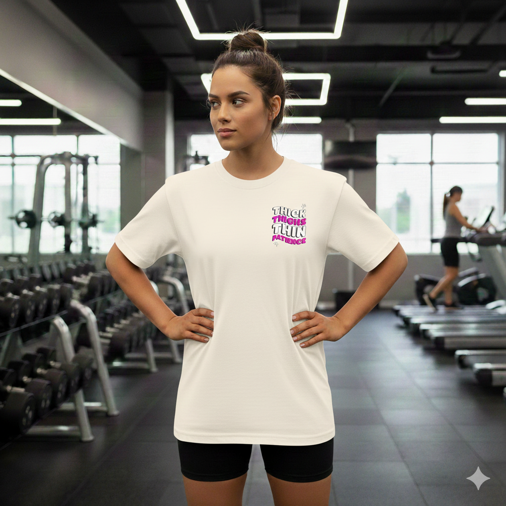 Thick Thighs Thin Patience Wmns Oversized Tee