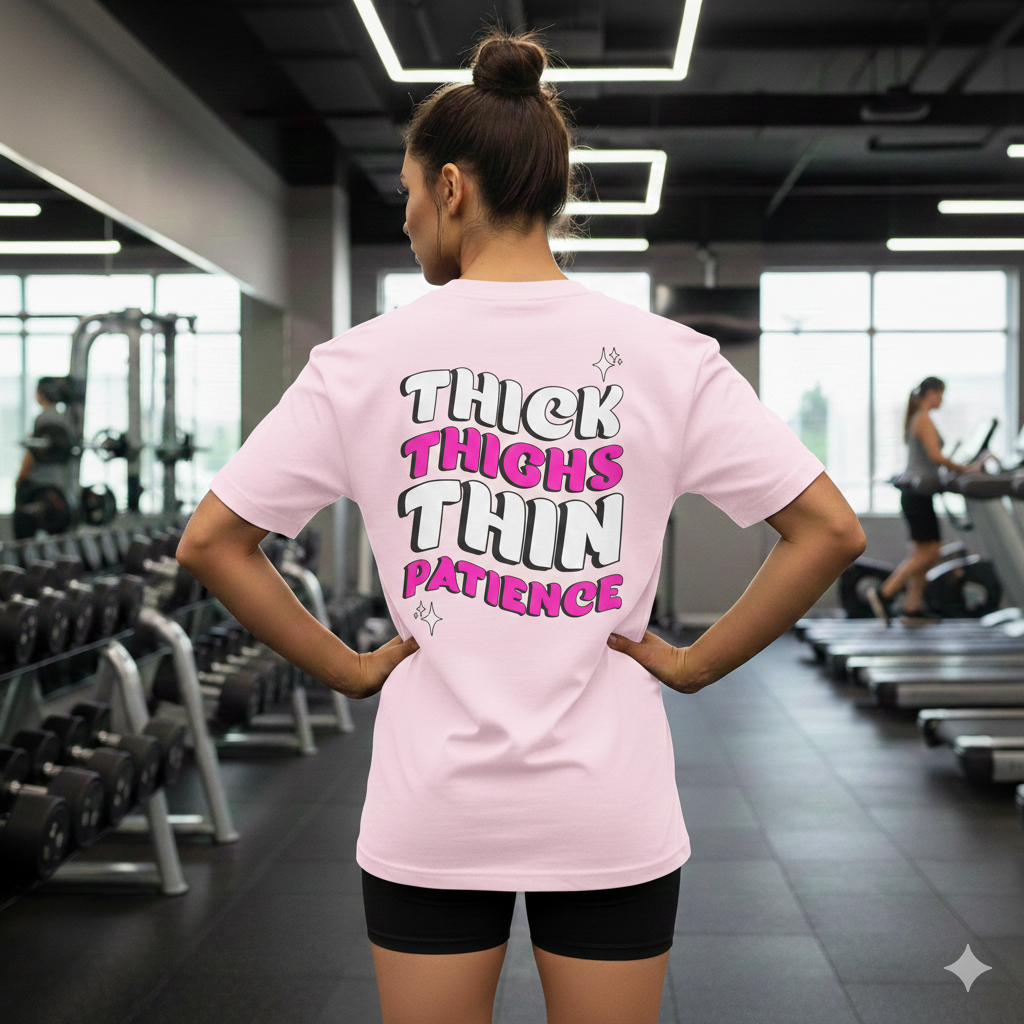 Thick Thighs Thin Patience Wmns Oversized Tee